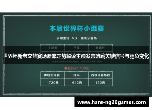 世界杯新老交替赛场赔率走势解读主帅发言暗藏关键信号与胜负变化